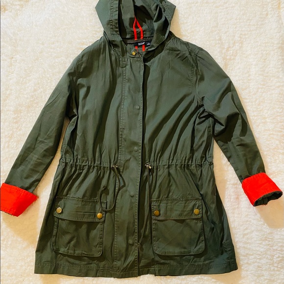 a.n.a Jackets & Blazers - Ana Army Green Utility Jacket with Hood
Size Large